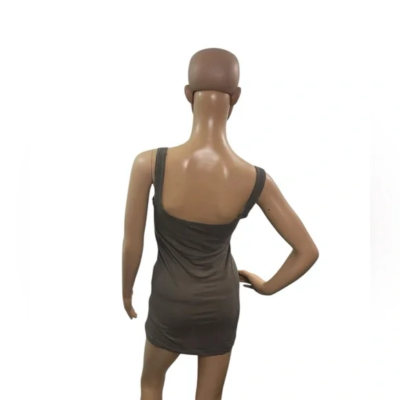 Theory Women’s Size Small Sleeveless Scoop Neck Solid Back Brown Tank Top - Picture 4 of 5